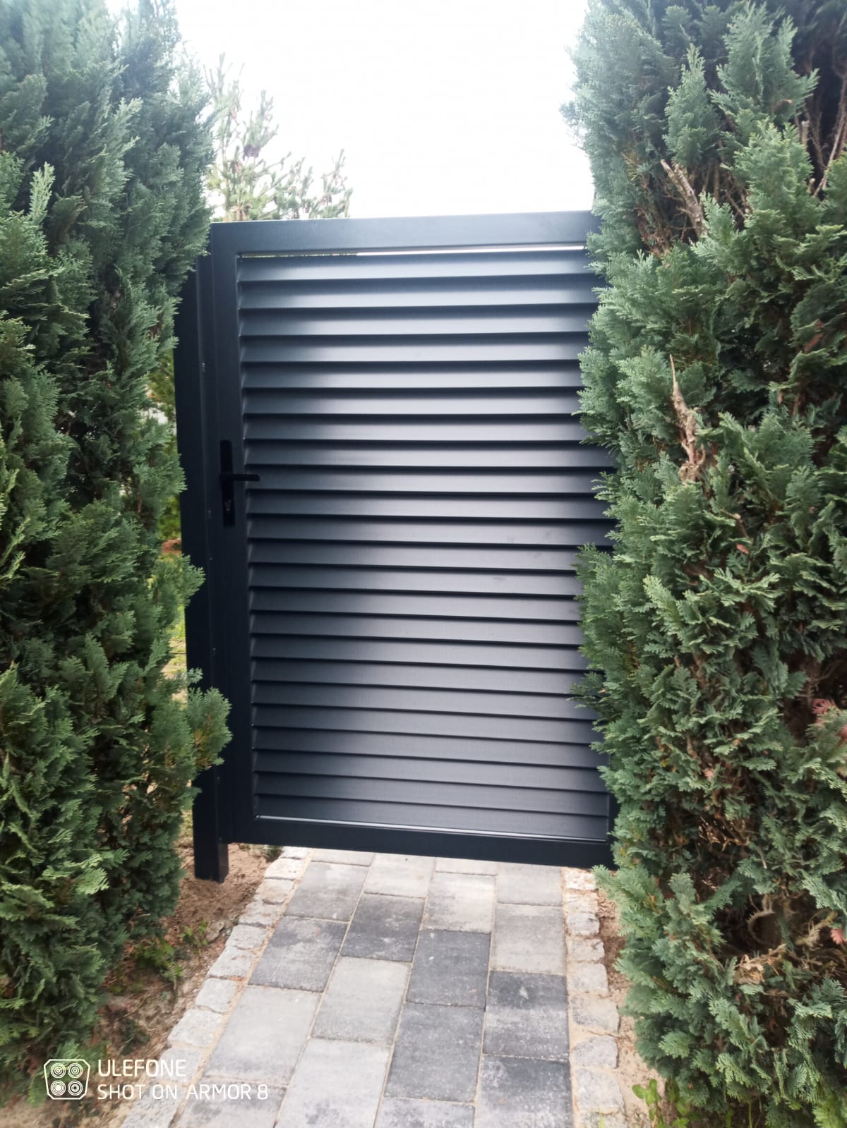 Gartentor mit 20x80 abgeschrägt