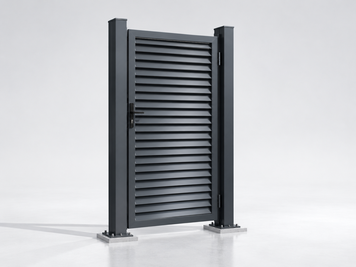 Gartentor mit 20x80 abgeschrägt