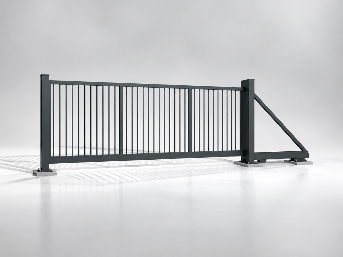 Schiebetor freitragend mit 20x20 VKR